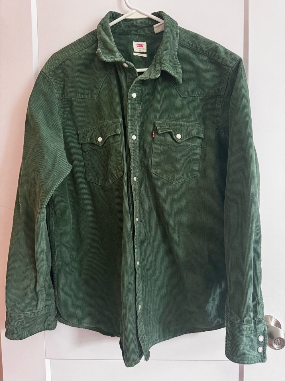 Levi's Dark Green Corduroy Button-Down Shirt
